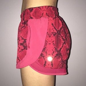 Lulu lemon red patterned shorts